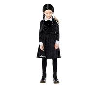 Amscan - Costume da bambino mercoledì, la Famiglia Addams, horror, Halloween, carnevale