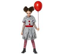 Amscan Costume da clown cattivo per bambini, per Halloween, circo, horror, per bambine (12-14 anni)