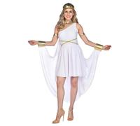 amscan - Costume da Dea Olimpica da Donna, Taglia 45-44, Colore: Bianco