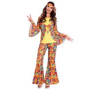 amscan Costume da donna hippy, multicolore