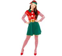 amscan Costume da elfo di Natale deluxe, da donna