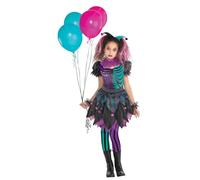 amscan Costume da giullare tormentato per bambina - Multicolore - 12-14 anni (152-158 cm)