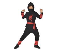 amscan Costume da guerriero Ninja Drago Bambini, Nero, 12-14 anni