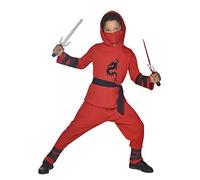 amscan Costume da guerriero ninja per bambini, Rosso, 12-14 anni