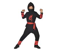 amscan Costume da ninja per bambini, Nero, 3-4 Anni