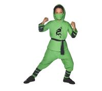 amscan Costume da ninja per bambini, Verde, 8-10 Anni