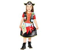 amscan Costume da pirata ufficiale Peppa Pig per bambine, Blu, Nero e Bianco, 2-3 Anni