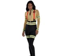 Amscan Costume da pompiere multicolore da donna, taglia L (42-42), vestibilità comoda, ideale per Halloween, cosplay, eventi a tema e altro ancora