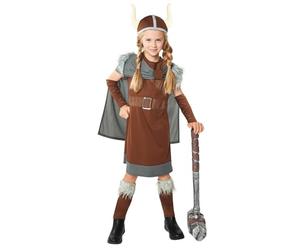 amscan Costume da regina guerriera vichinga per bambine, età 10-12 anni, 9916897