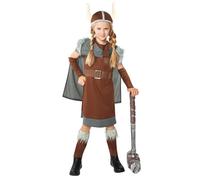 amscan - Costume da regina guerriera vichinga per bambine, età: 3-14 anni