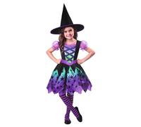Amscan - Costume da strega per Halloween, da bambina