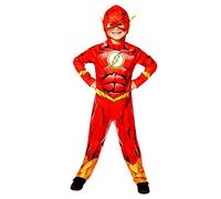 amscan Costume da supereroe di The Flash, costume da Warner Bros DC Comics, per bambini e ragazzi, riciclabile, giallo e rosso, 2-3 Anni