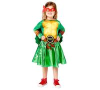 amscan Costume da Tartarughe Ninja per Bambine, Verde, Medium (4-6 Years)