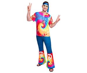 amscan Costume da Uomo Spirito Libero Anni '60, Taglia XL Extra Large