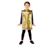 amscan Costume da Willy Wonka Golden Ticket Tabard per Bambini con Licenza Ufficiale, Multi, 3-7 Years