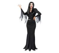 Amscan - Costume Morticia, Famiglia Addams, Mercoledì, Horror, Halloween, Carnevale