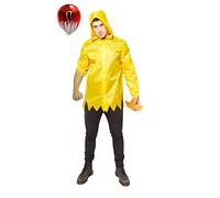 amscan - Costume per adulti Georgia, cappotto gialla impermeabile, ES, Halloween