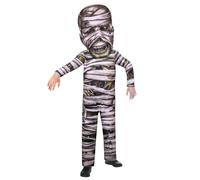 amscan - Costume per bambini, mummia, tuta, cappuccio con maschera integrata, costume spaventoso, film horror, festa a tema, carnevale, Halloween