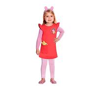 amscan Costume ufficiale Peppa Pig, per bambine e ragazze, con licenza ufficiale, colore: rosso (2-3 anni)