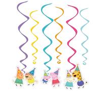 Amscan Decorazioni a spirale da appendere per feste di compleanno di Peppa Pig, 9918348, confezione da 6