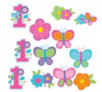Amscan - Decorazioni colorate per Primo Compleanno (confezione da 12) (SG15002)