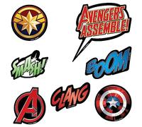 Marvel Avengers™ Powers Unite - Decorazioni in vinile, 22,2 x 24,1 cm, design assortito, set da 2