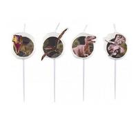 Amscan Dinosaur Attack Candele a Plettro Misura Confezione 4 (SG30856)