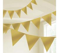 amscan dorata, 1 pezzo, Striscione in plastica da 10 m, colore: oro, 9903793