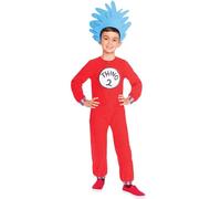 amscan Dr Seuss Thing 1 & 2 Jumpsuit Costume, Kids