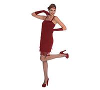 amscan- Flapper Set di Costume da balpa Rossa, 10-12 Anni, 4 Pezzi, Colore Rosso, 44-47, 9905788
