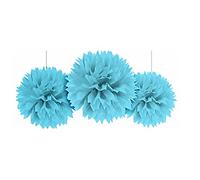 Amscan Fluffy Decorazione ponpon, Azzurro