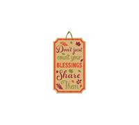 Amscan | Home Decoration | ""Share the Blessing"" Large Sign Hanging Decor | Measures 20"" x 11 5/8"" | Brown
