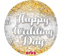Amscan International 10130053 Foil balloonOrbz:Wedding Confetti