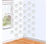 Amscan International 9902202 2 m Sparkling Silver Anniversary Pristmatic stringa decorazione kit