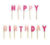Amscan International - Candeline Vivaci Happy Birthday, Confezione da 13, Colore: Rosa