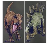 amscan- Jurassic World Into The Wild Scene Setters-165cm x 85cm 2 Pz. Scena Setters, Multicolore, 671270