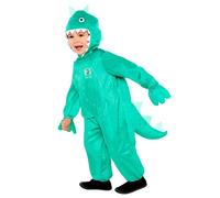 Amscan - Kinderkostuum Peppa Pig als dinosaurus, overall met capuchon, dier, ser