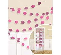 DECO RND GLITTER STRING-BR PNK