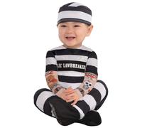 Amscan Lil' Law Breaker Costume Da Prigioniero Per Neonati Carino Per Halloween