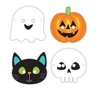 amscan Maschera Halloween Friends 16 x 23 cm bianco/nero 8 pezzi