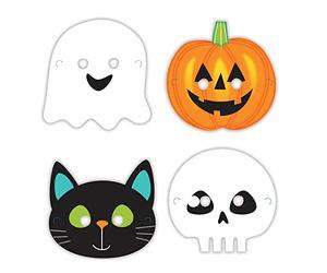 amscan Maschera Halloween Friends 16 x 23 cm bianco/nero 8 pezzi