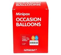 Amscan Minipax Scatola 6° Compleanno Palloncini Misura Confezione 6 (SG38721)