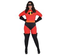amscan Mrs. Incredible Costume di Halloween da donna, Disney, Gli Incredibili, Plus (26-28), con accessori