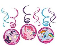 Amscan My Little Pony 9902519 - Decorazioni a spirale da appendere per feste, confezione da 6, rosa, taglia unica
