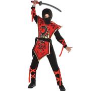 Amscan Ninja Assassino Dragon Rosso Nero Oro Ragazzi Bambini Costume Halloween