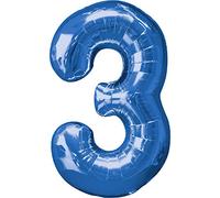 Amscan Pallone Foil Supershape 34"" - 86 cm Numero 3 Blue