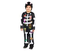 amscan Peppa Pig scheletro costume di Halloween, Nero, 4/6 anni, 9907585