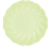 Amscan- Piastra Rotonda, Colore Verde, Diamètre 22,9 cm, 9918252