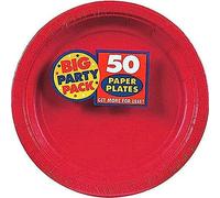 amscan Piatti pranzo- 9'' | Rosso mela | 50 Pz.