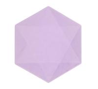 Amscan- Piatto Esagonale, Colore Viola, 26,1 x 22,6 cm, 9918235